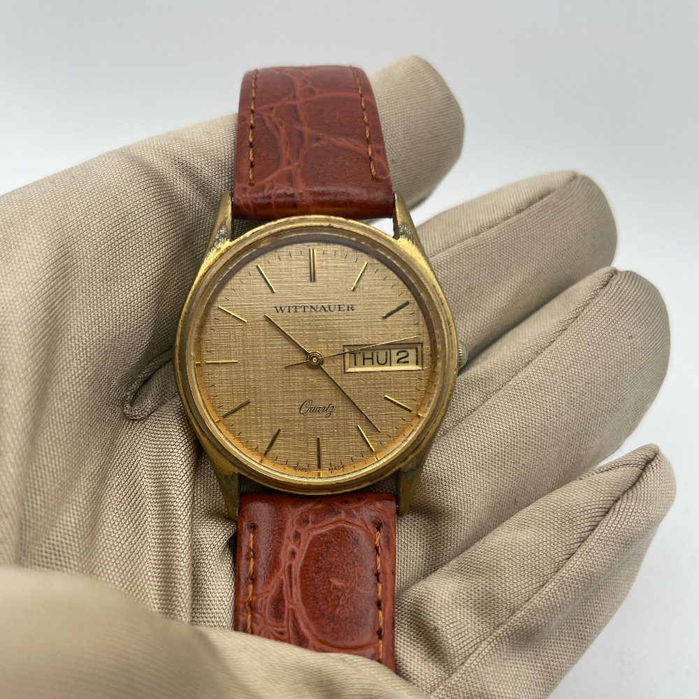 Gold and Brown Men's Watch
